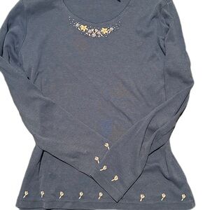 Floral Embroidered Long Sleeve Top